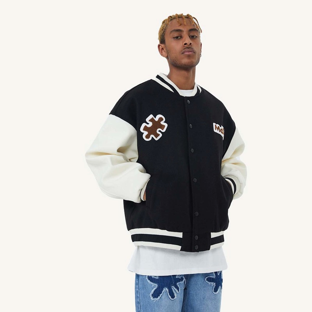 Men  American Vintage Casual Street Baseball Jacket - enhanced image 6