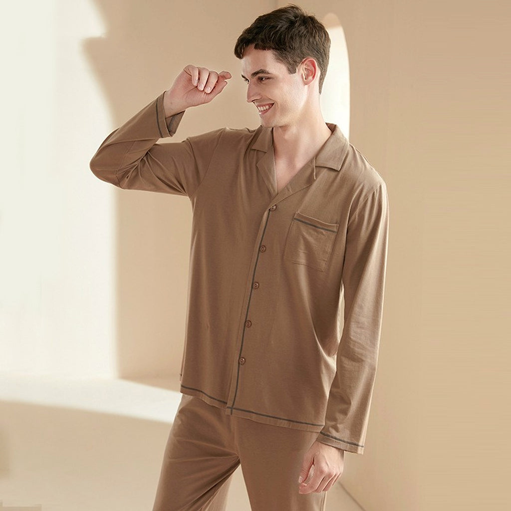 Men's Casual Long Sleeved Trousers Pajamas - enhanced image 6