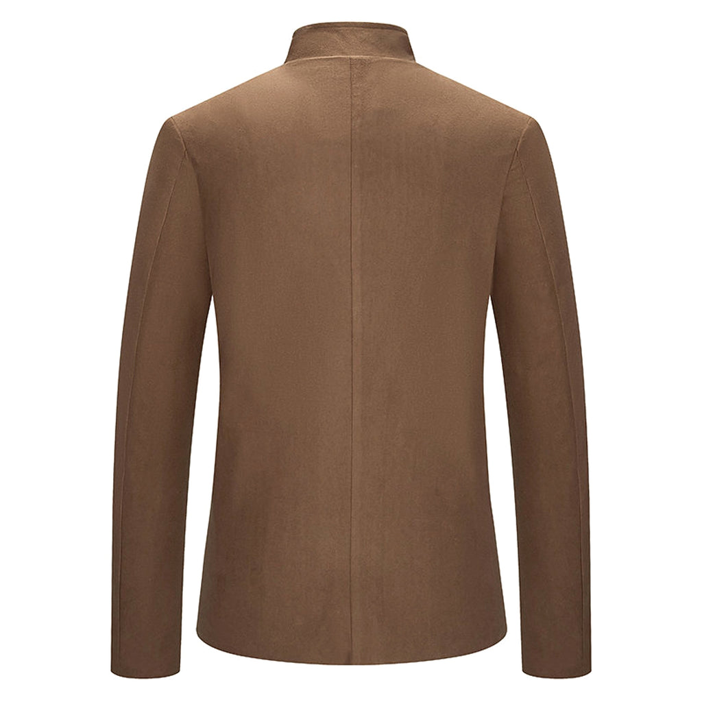 UrbanEdge™ – Color Stitching Mandarin Collar Blazer - enhanced image 6