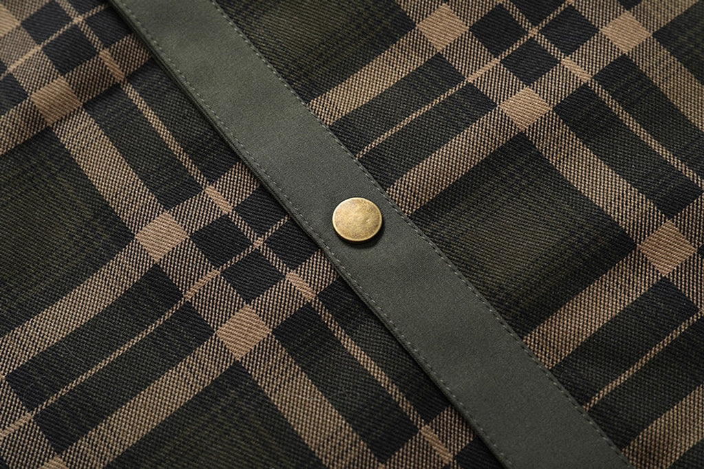 A.1 Men's Fashion Casual Plaid Shirt Jacket