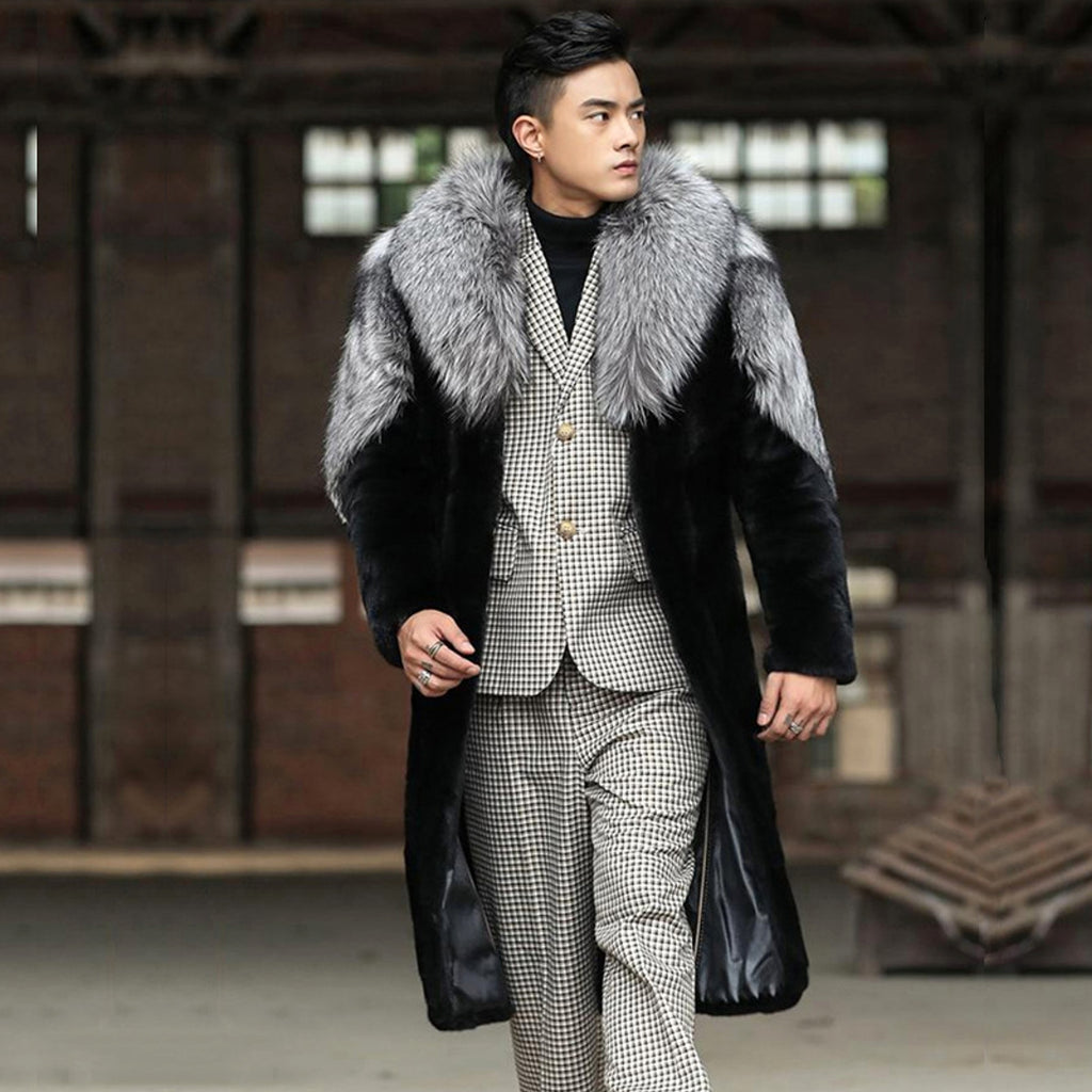 Men's Fur Trench Coat - enhanced image 6