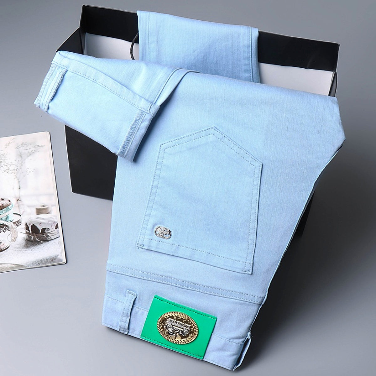 Men's Korean Style Slim-fitting Ankle-tied Youth High-end Pants - enhanced image 6