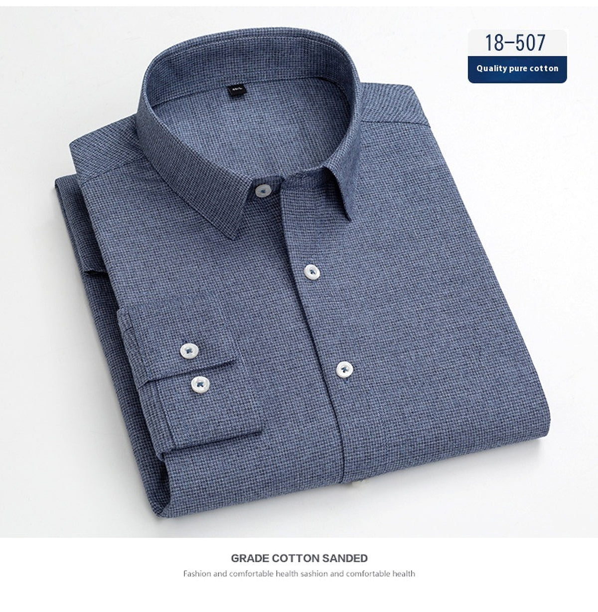 Men's Long Sleeve Solid Color Pocket Light Business DressShirt - enhanced image 6
