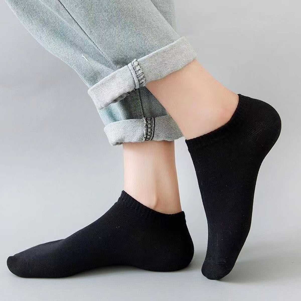 Men's Odor Resistant Low Cut Shallow Mouthed Invisible Boat Socks - enhanced image 6