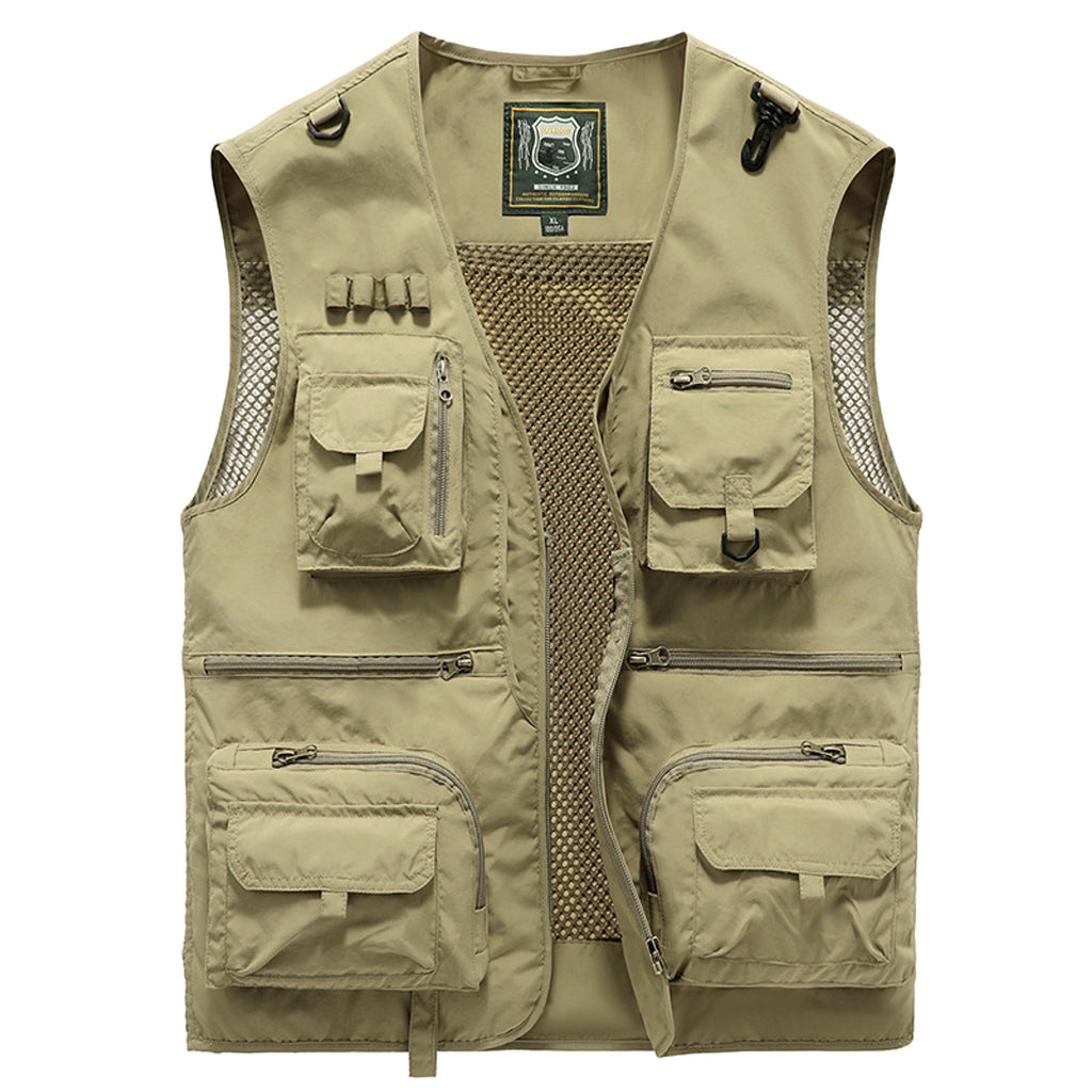Safari waistcoat multi-pocket men jacket - enhanced image 6