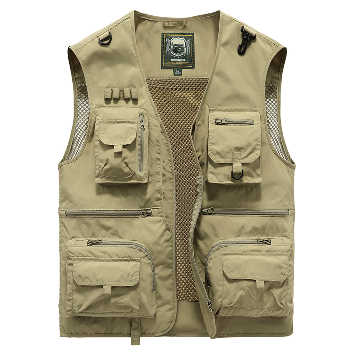 Safari waistcoat multi-pocket men jacket - enhanced image 6