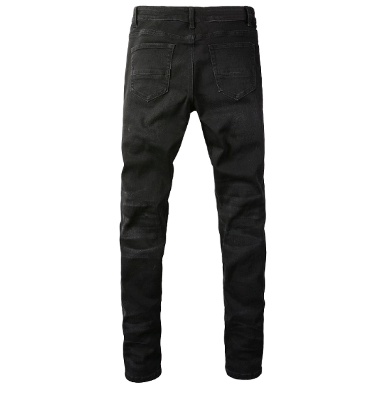Men's Patch Fitted Distressed Jeans - enhanced image 6