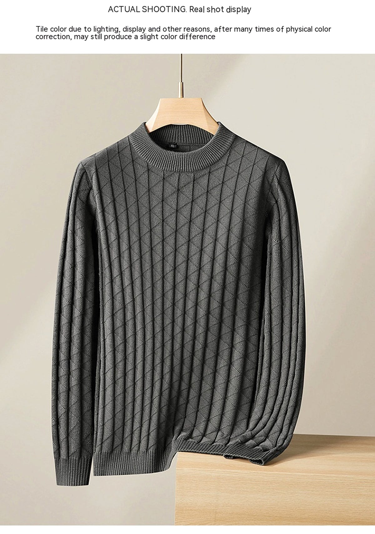 Men's Plus Size Knitted Sweater - enhanced image 6