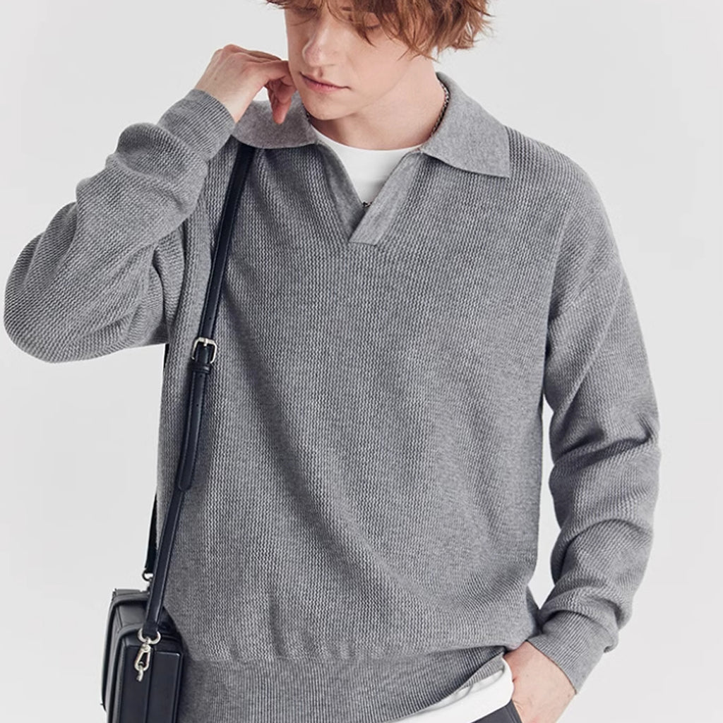 Men's Spring And Autumn Knitted Sweater - enhanced image 6
