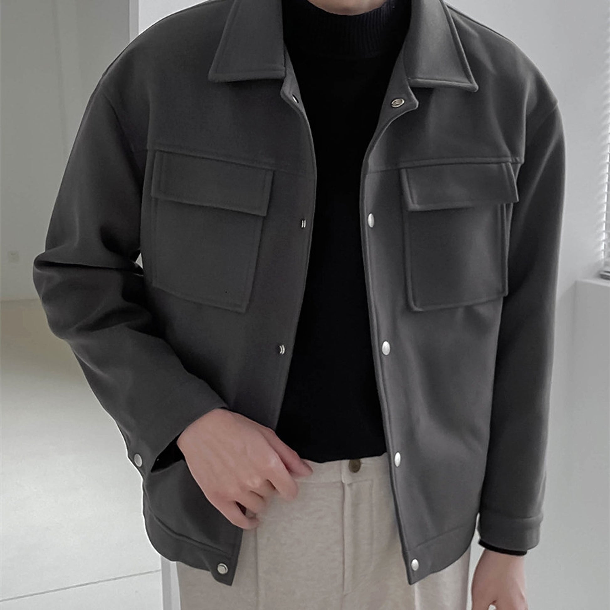 Men's Thick Loose Casual Short Jacket - enhanced image 6