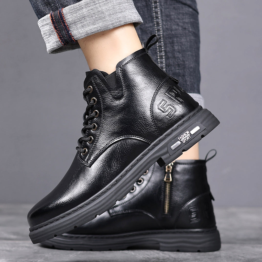 Men's Tooling Big Head Casual Martin Boots Warm - enhanced image 6