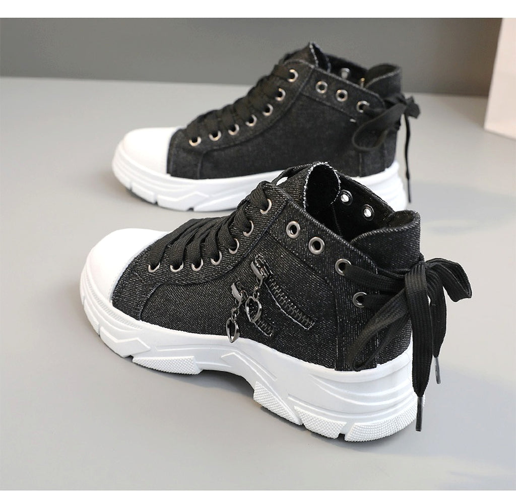 CanvasStep™ – Platform High-Top Sneakers with Zipper Details - enhanced image 6