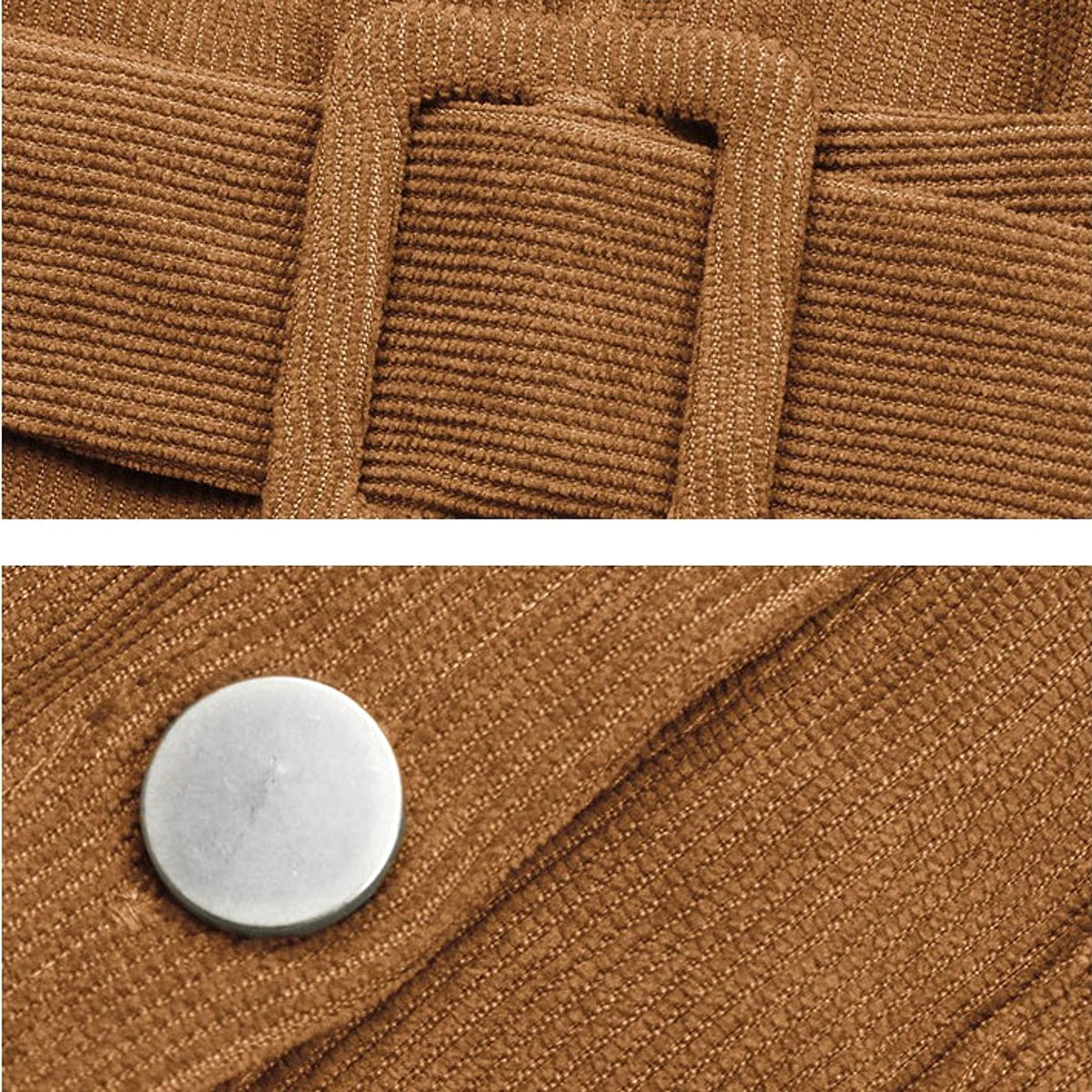 A. New Models Lapels Long-sleeved Corduroy Dresses - enhanced image 6