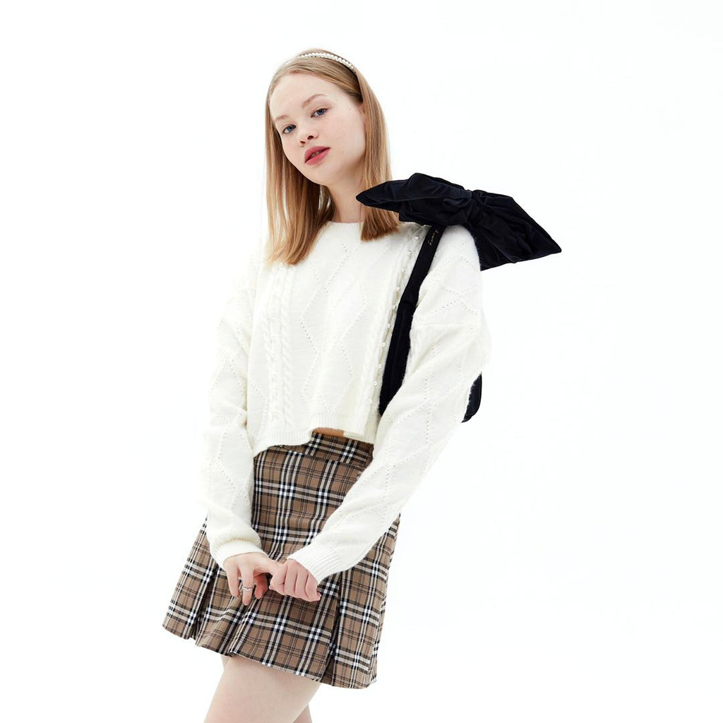 New Solid Pearl Sweater Loose And Versatile For Women - enhanced image 6
