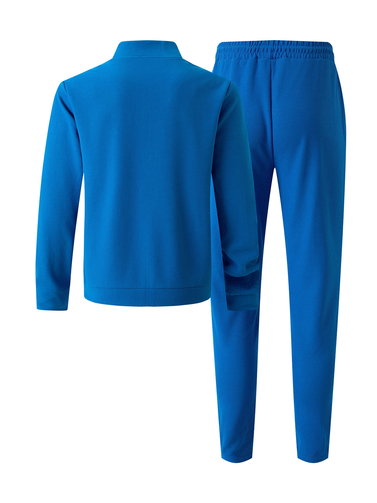 New Waffle Baseball Uniform Pocket Zipper Jacket Coat Set - enhanced image 6