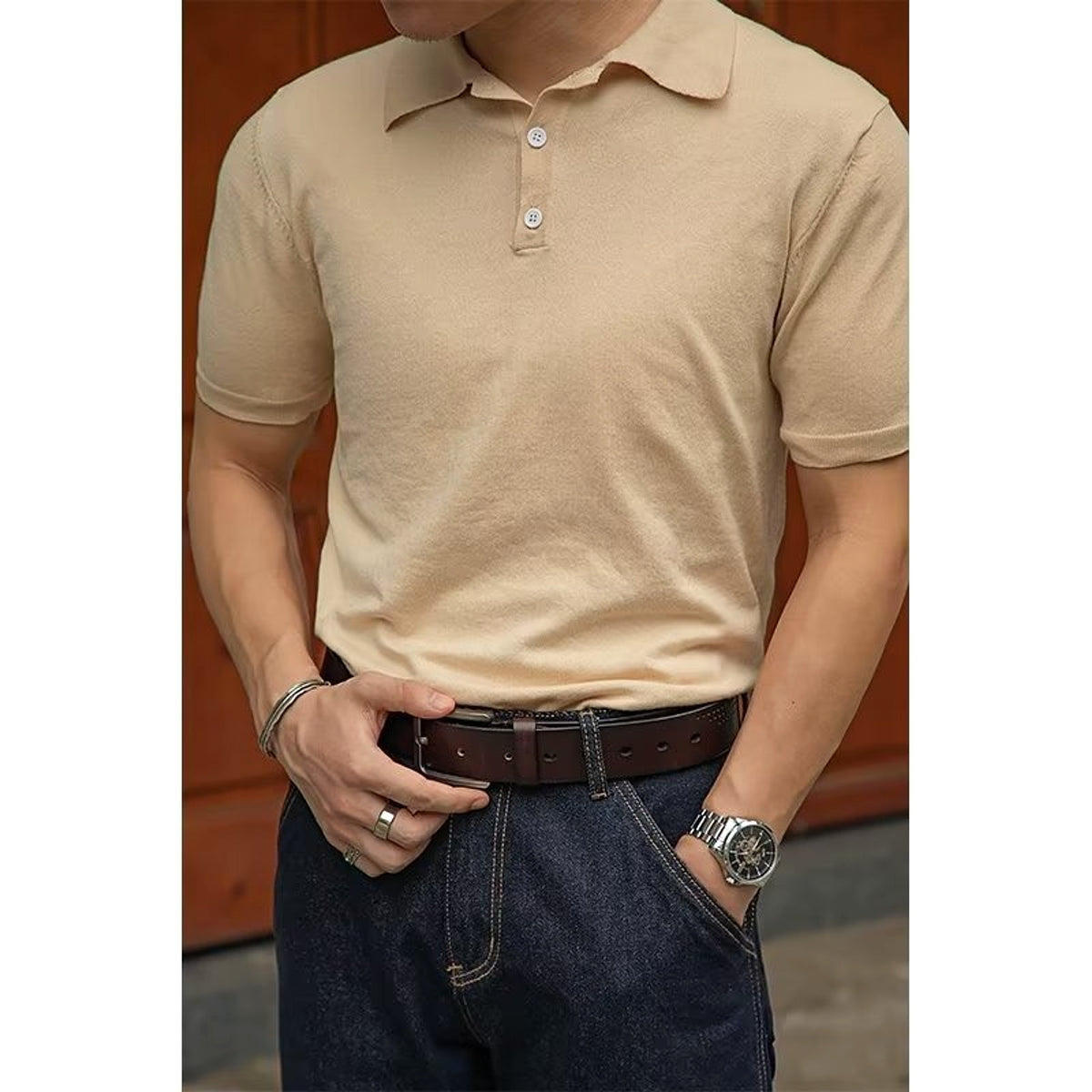 Modern Essential Men's Polo Shirt - enhanced image 6