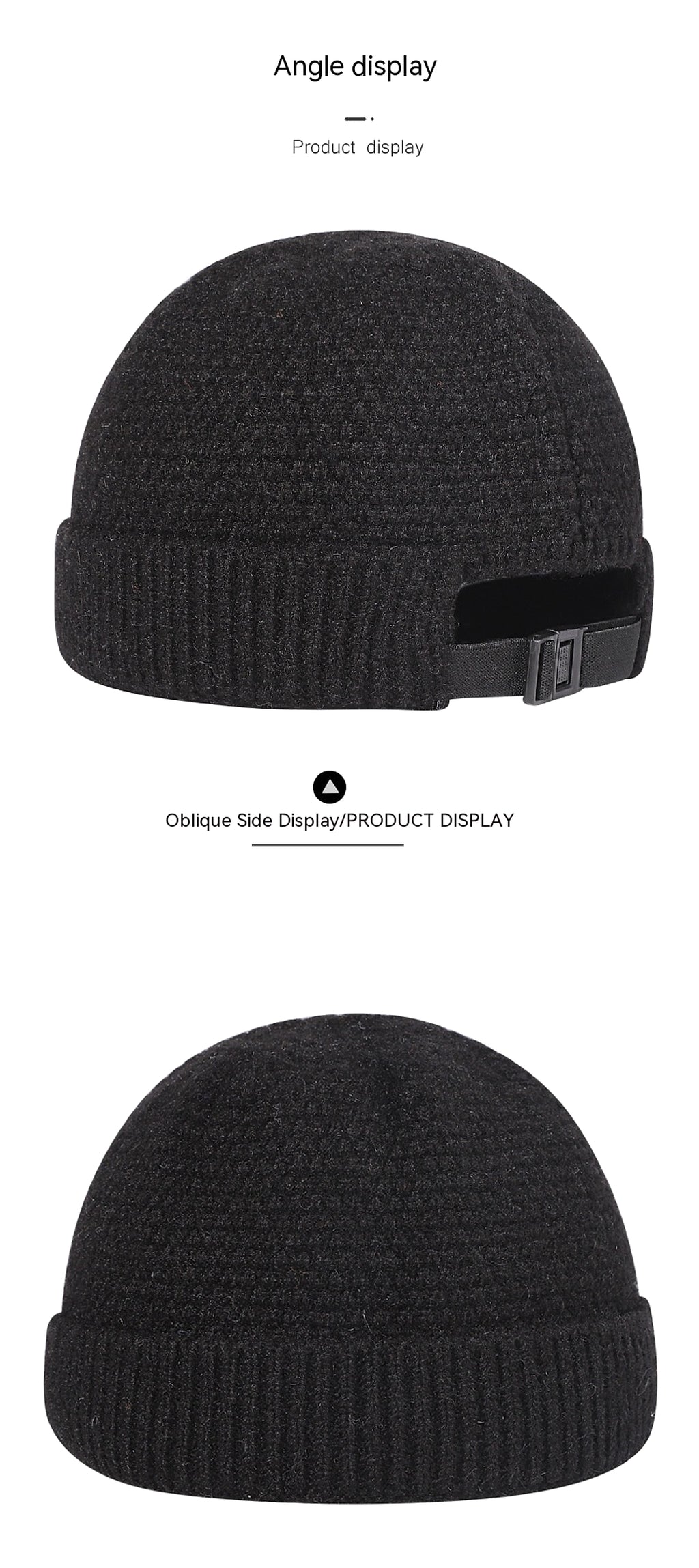 Outdoor Warm Hemming Knitted Woolen Cap - enhanced image 6