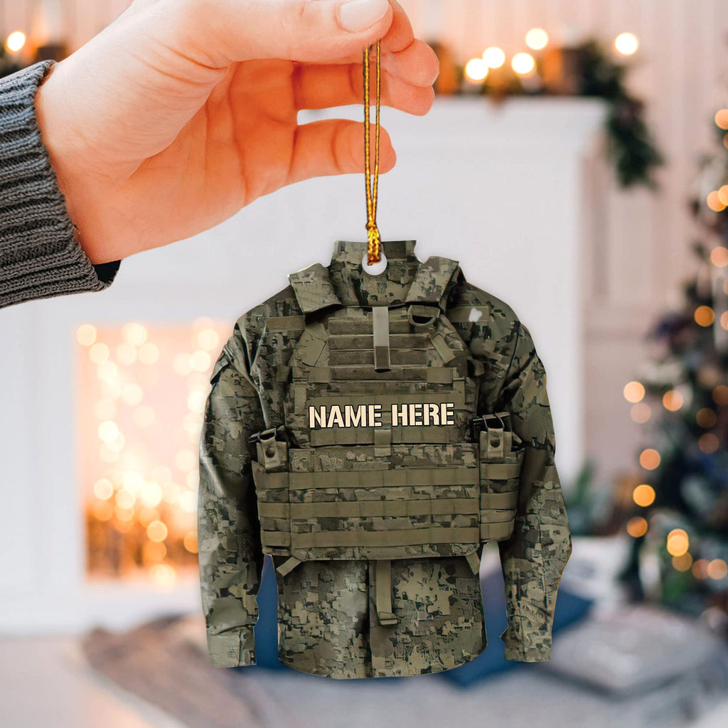 Personalized Veteran Soldier Backpack Charm Acrylic - enhanced image 6