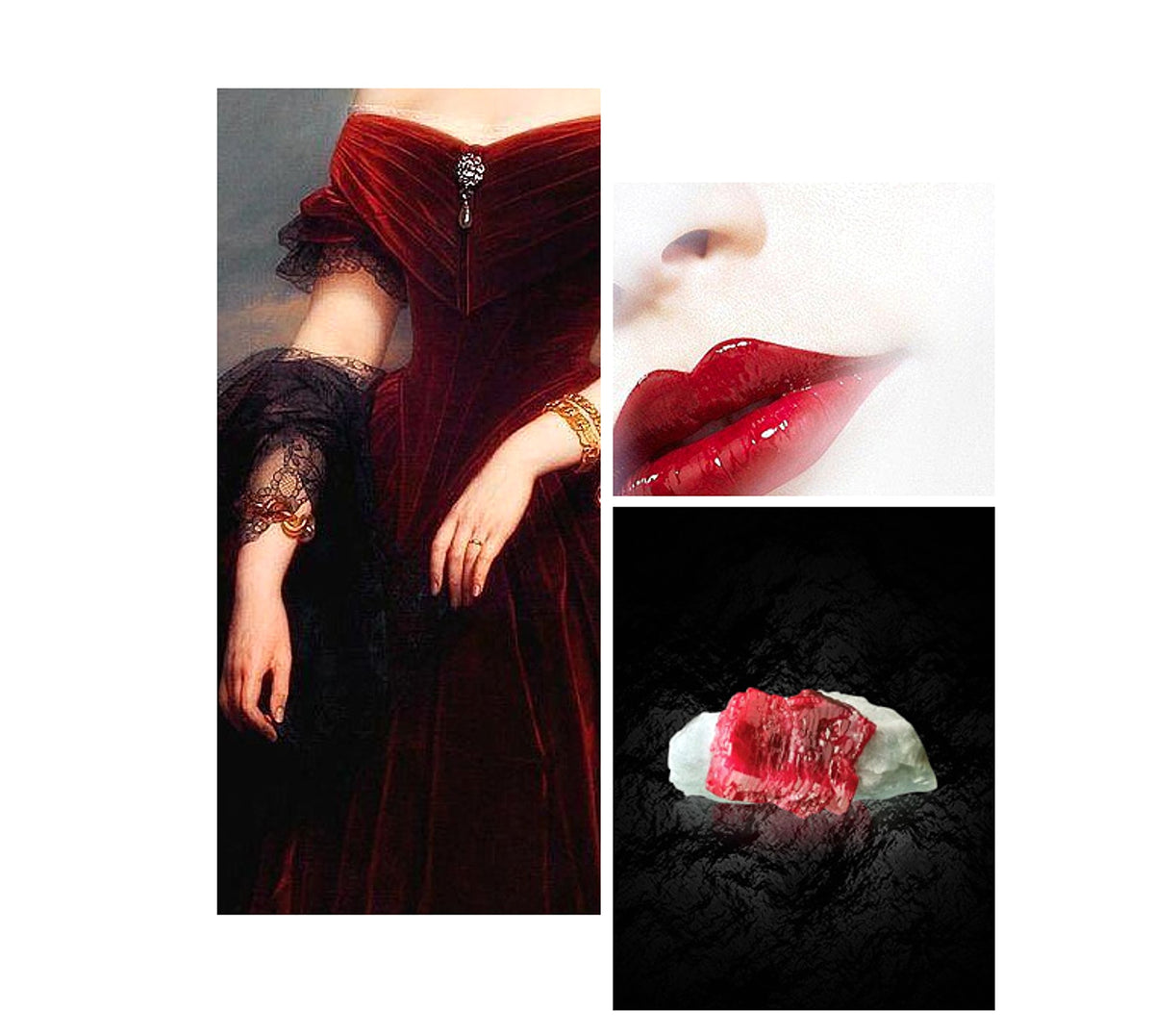 Pigeon Blood Ruby Ring Female 18K Gold Treasure Double-layer Tail Ring Elastic Model - enhanced image 6