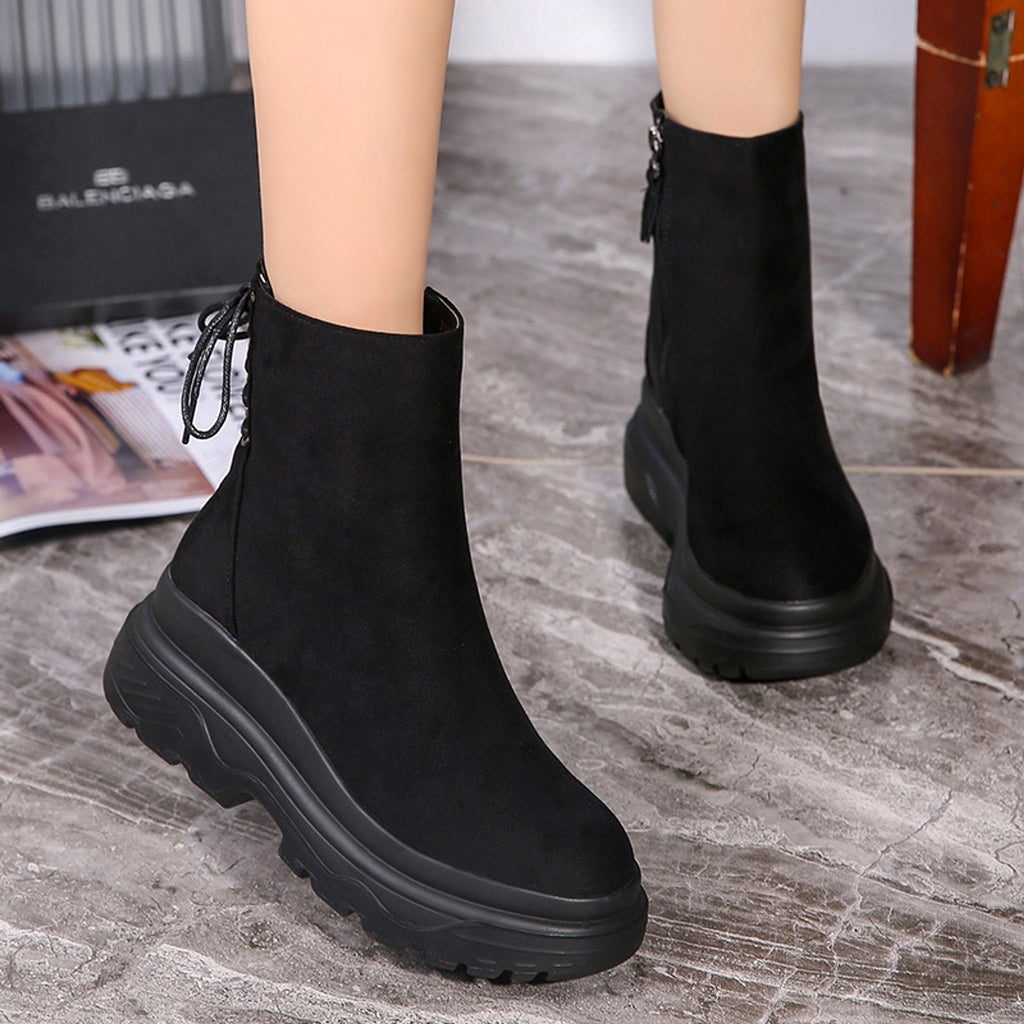 Platform rear lace-up boots - enhanced image 6