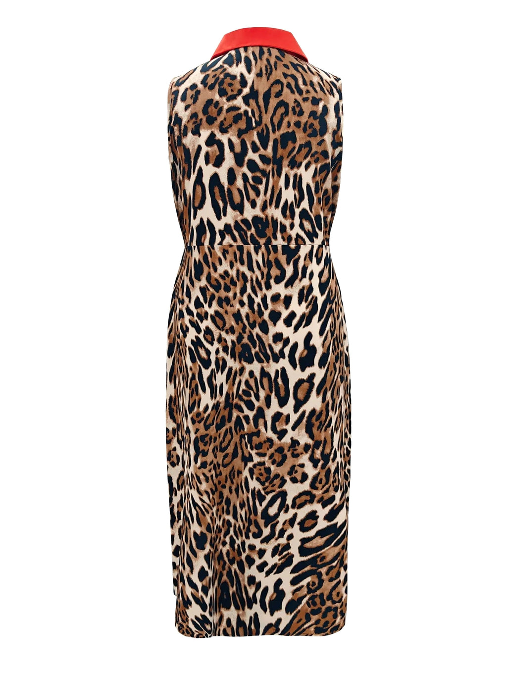 Plus Size Leopard Print Sleeveless Maxi Dress - enhanced image 6