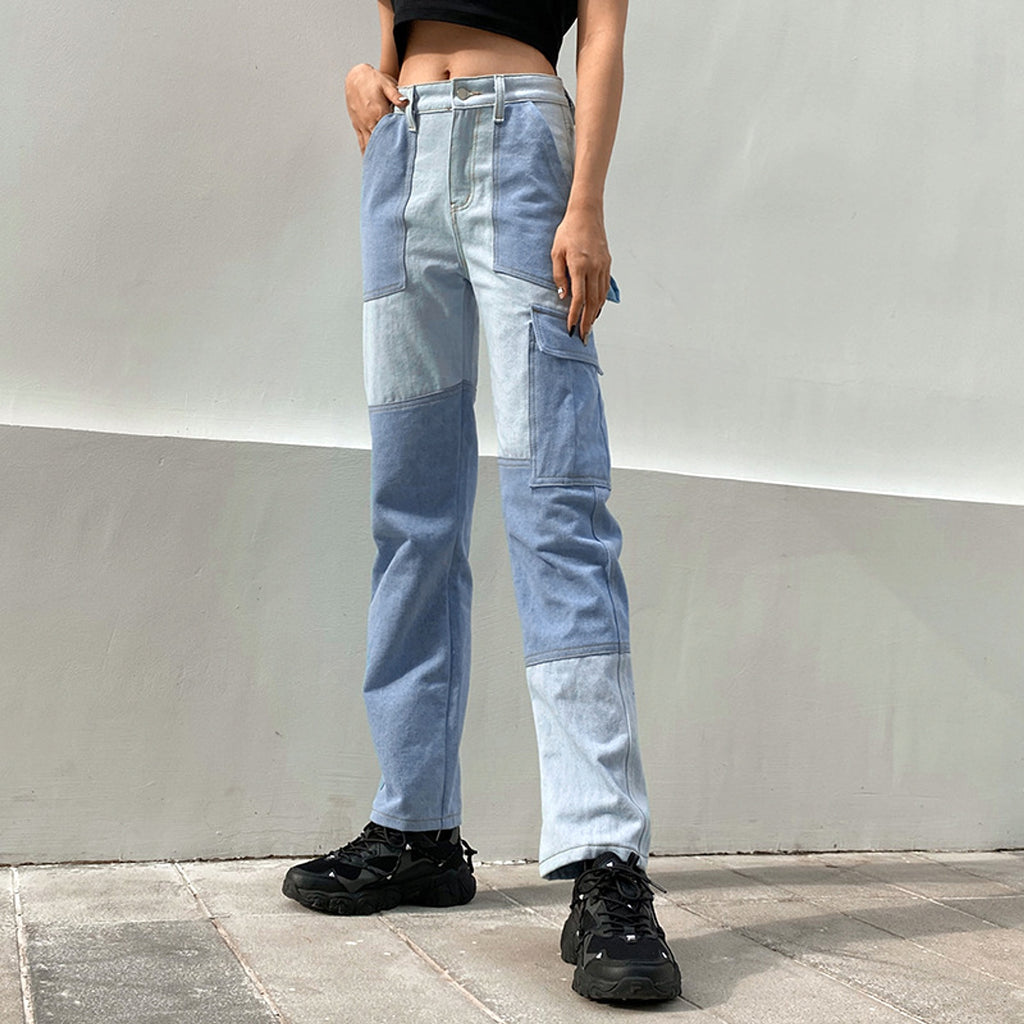 Pocket washed white jeans women - enhanced image 6