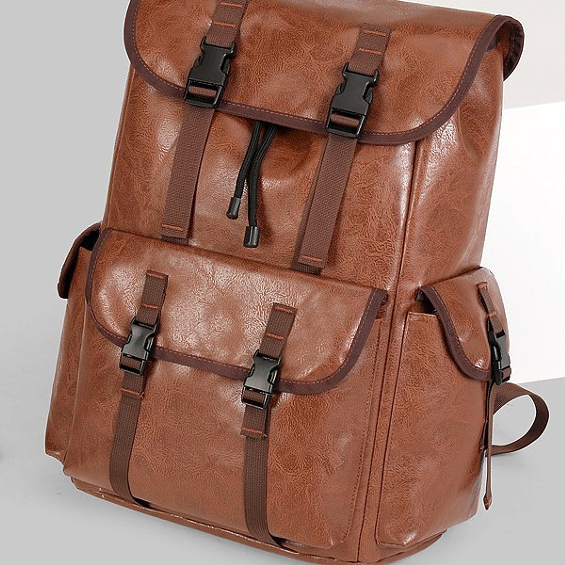 ALLFASHION™ – RollTop UrbanEdge Backpack (PU Leather) - enhanced image 6
