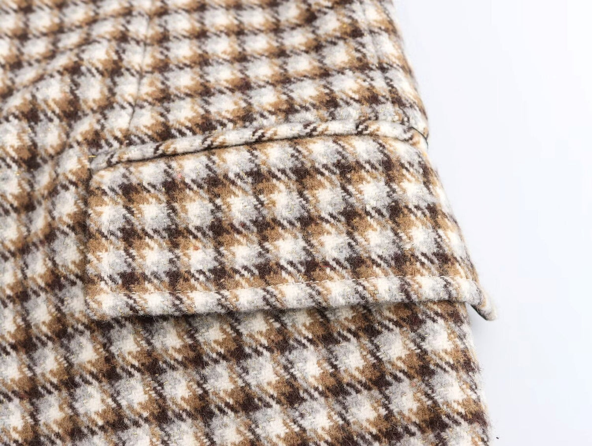 Retro Plaid Wool Look Coat – 25 Edition - enhanced image 6