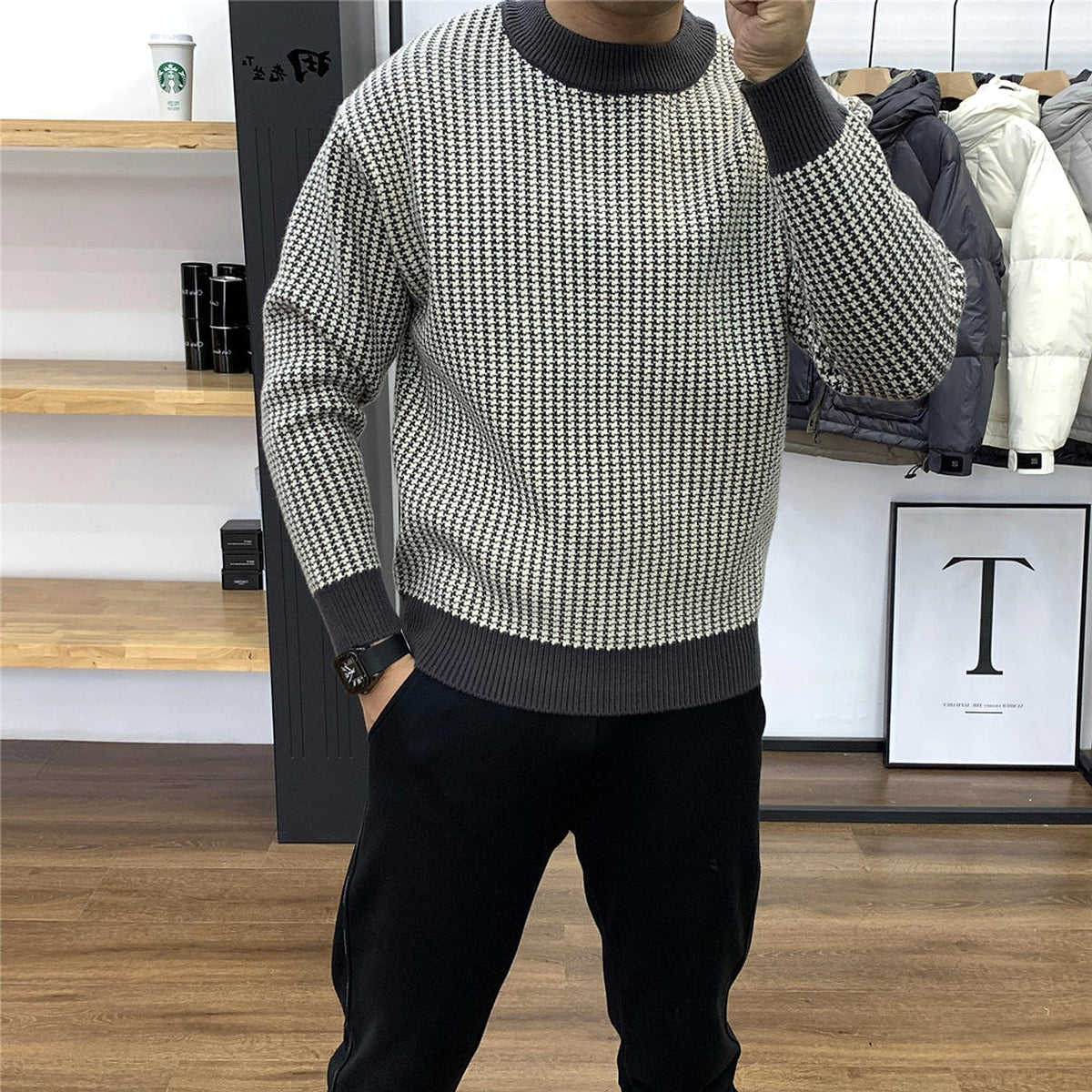 NordKnit™ – Classic Plaid Slim Fit Pullover
