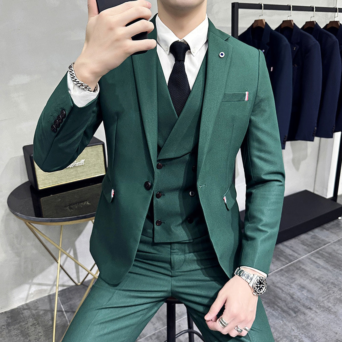 RoyalElite™ Men's Three-Piece Suit – Business & Event Perfection - enhanced image 6