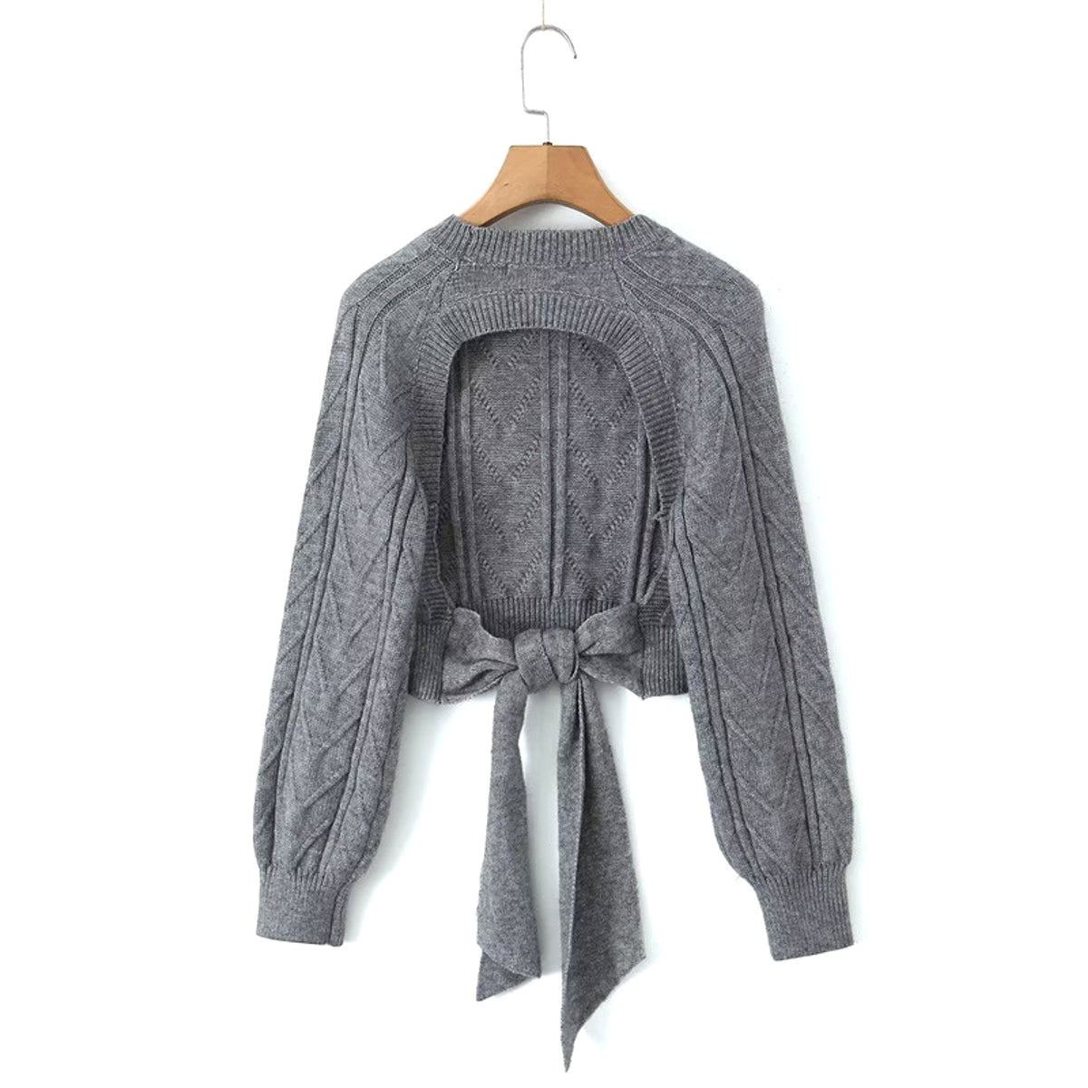 A.1 Short Backless Knitted Sweater Women - enhanced image 6
