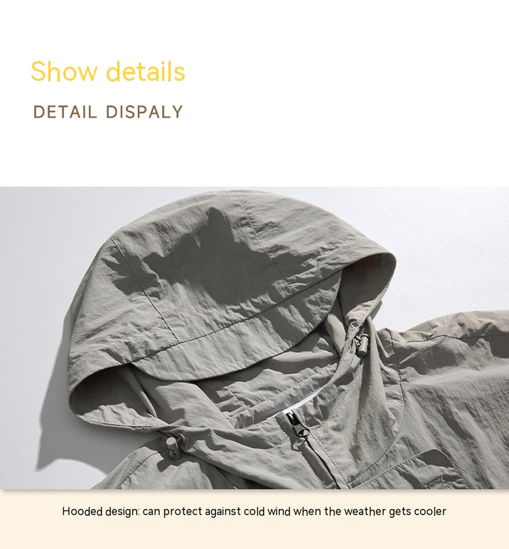 Side Release Buckle Embroidered Hooded Short Vest - enhanced image 6