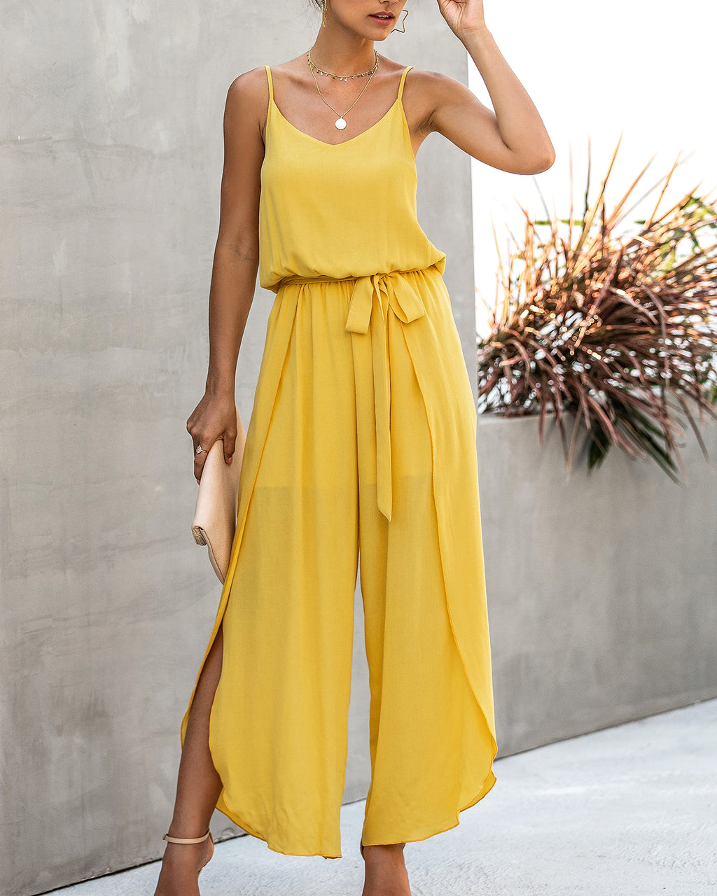 Side split female jumpsuit - enhanced image 6