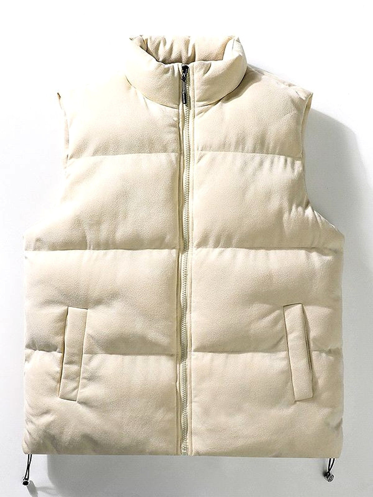 Simple Stand-up Collar Cotton-padded Clothes Vest For Men