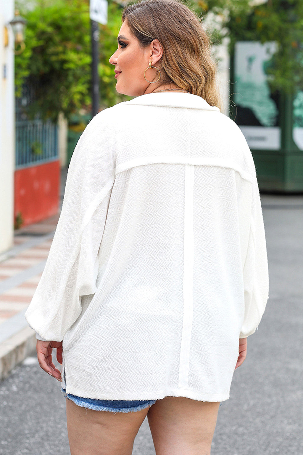 Solid Color Pullover Long Sleeve Top Women's Autumn New Button Loose Sweater Women's - enhanced image 6
