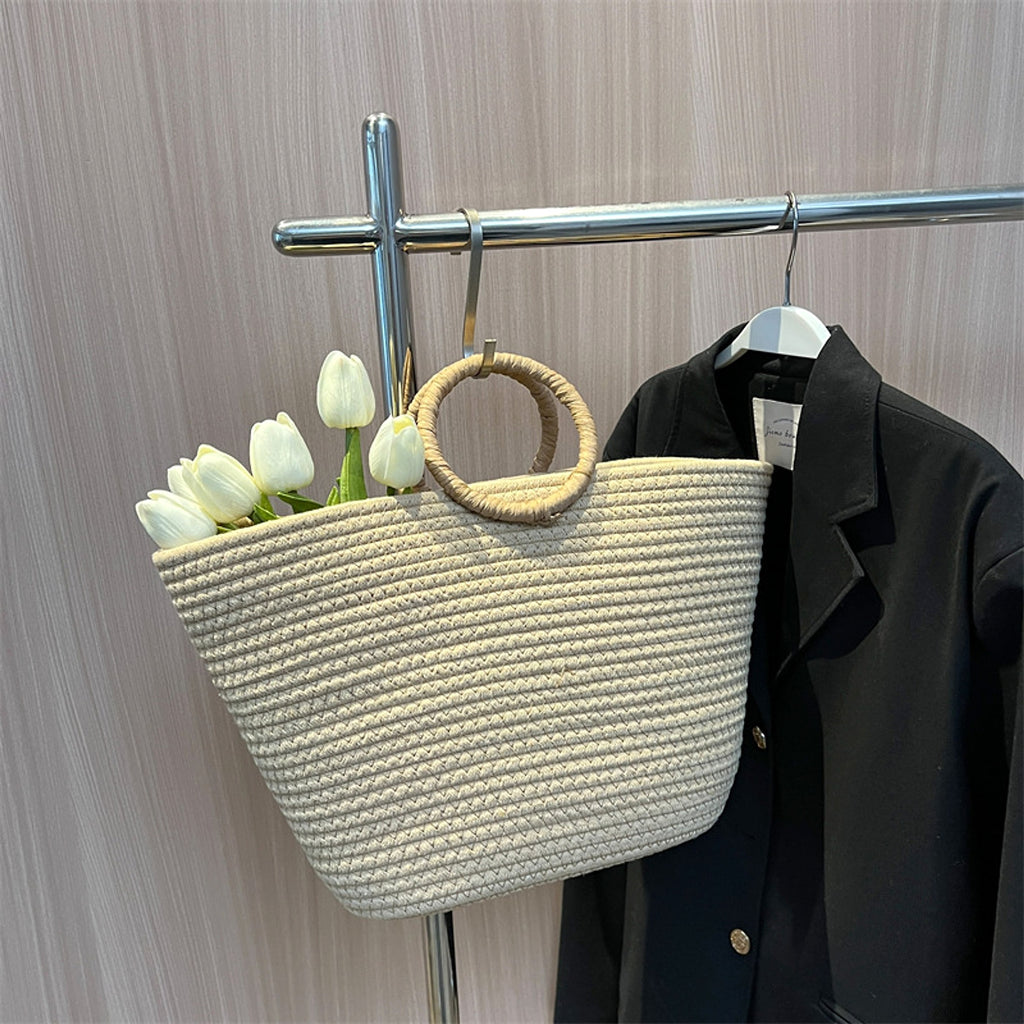 SolunaWeave™ – Beachline Square Straw Tote - enhanced image 6