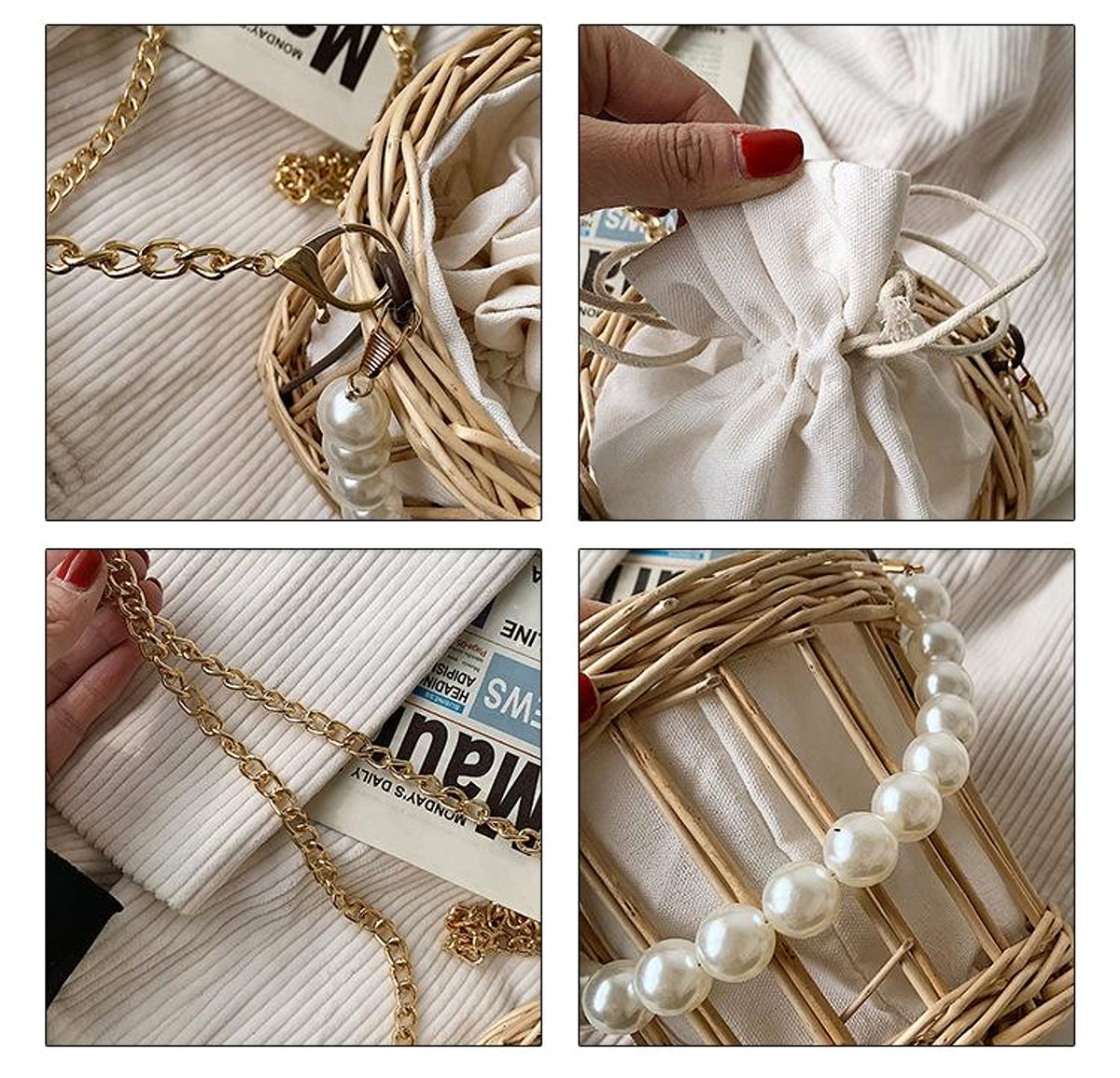 SolunaWeave™ – PearlBox Straw Bag - enhanced image 6