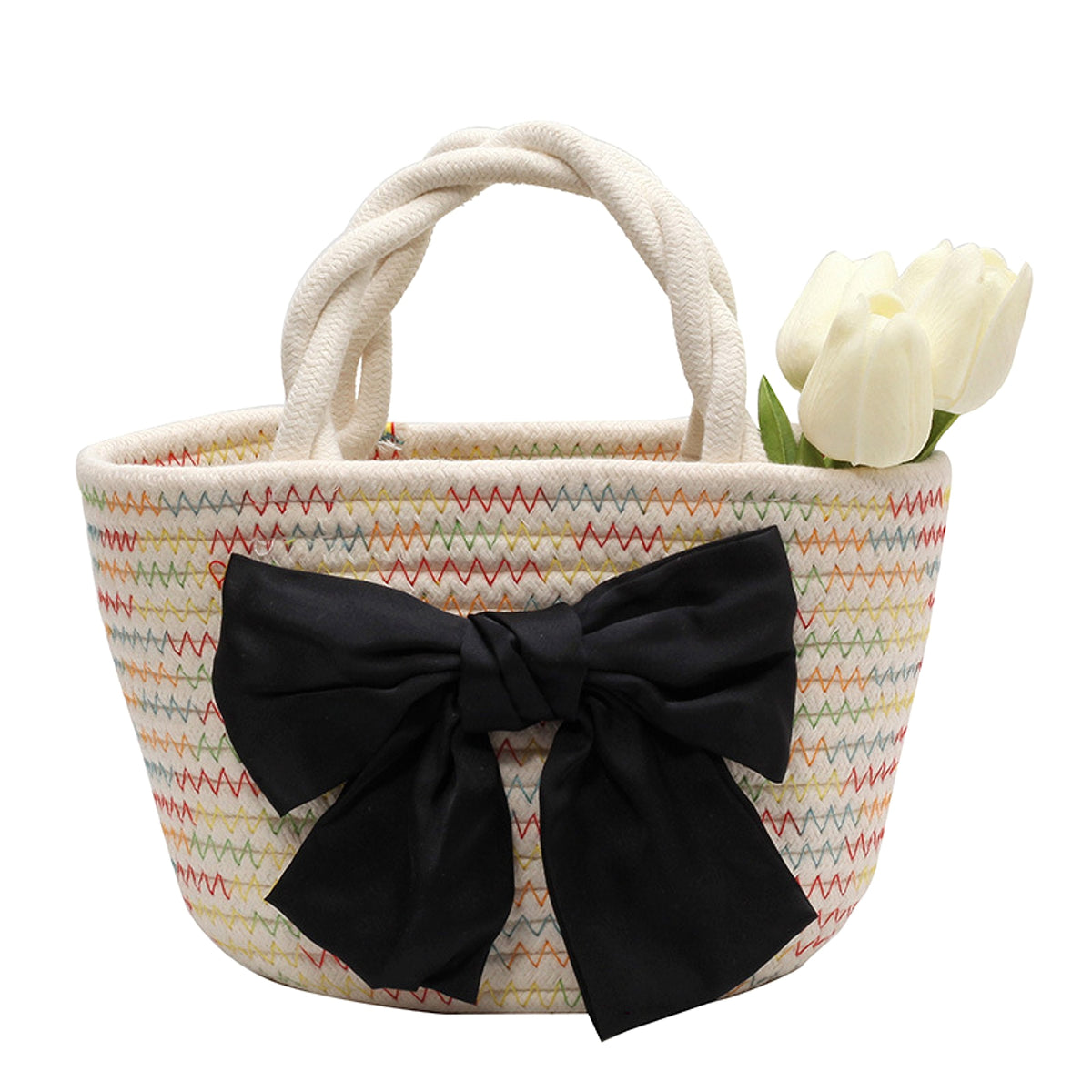 SolunaWeave™ – Petite Bow Beach Tote - enhanced image 6