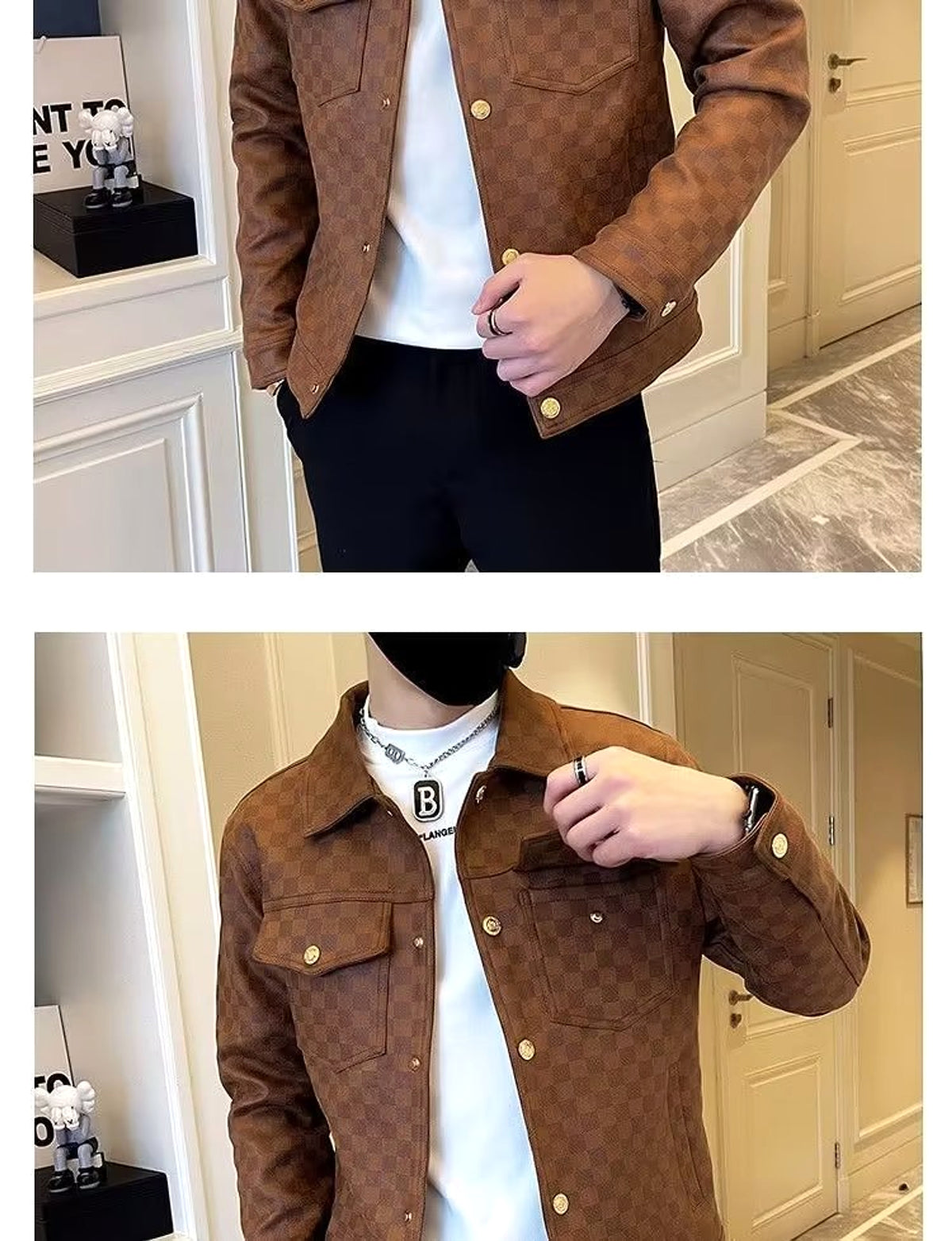 Spring And Autumn Collar Jacket Fashion Men - enhanced image 6