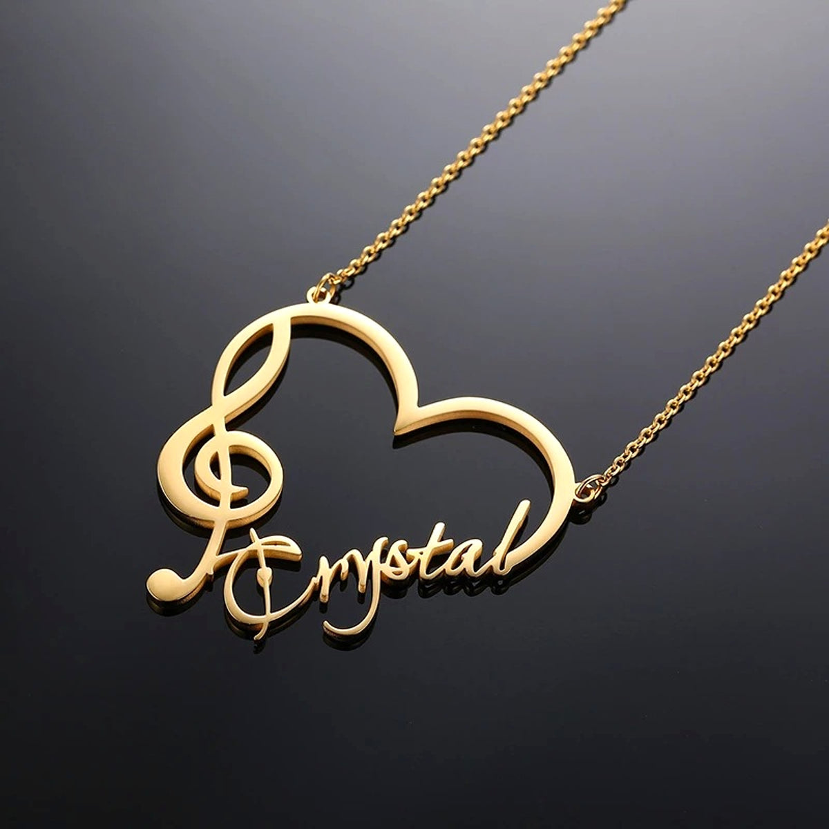 Stainless Steel Heart Pendant With Custom Name – Elegant & Personalized Necklace - enhanced image 6