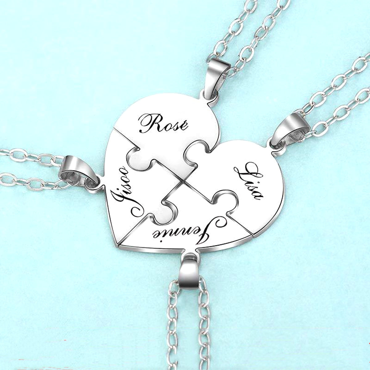 Personalized Family Pendant – Heart Necklace for Siblings & Loved Ones - enhanced image 6