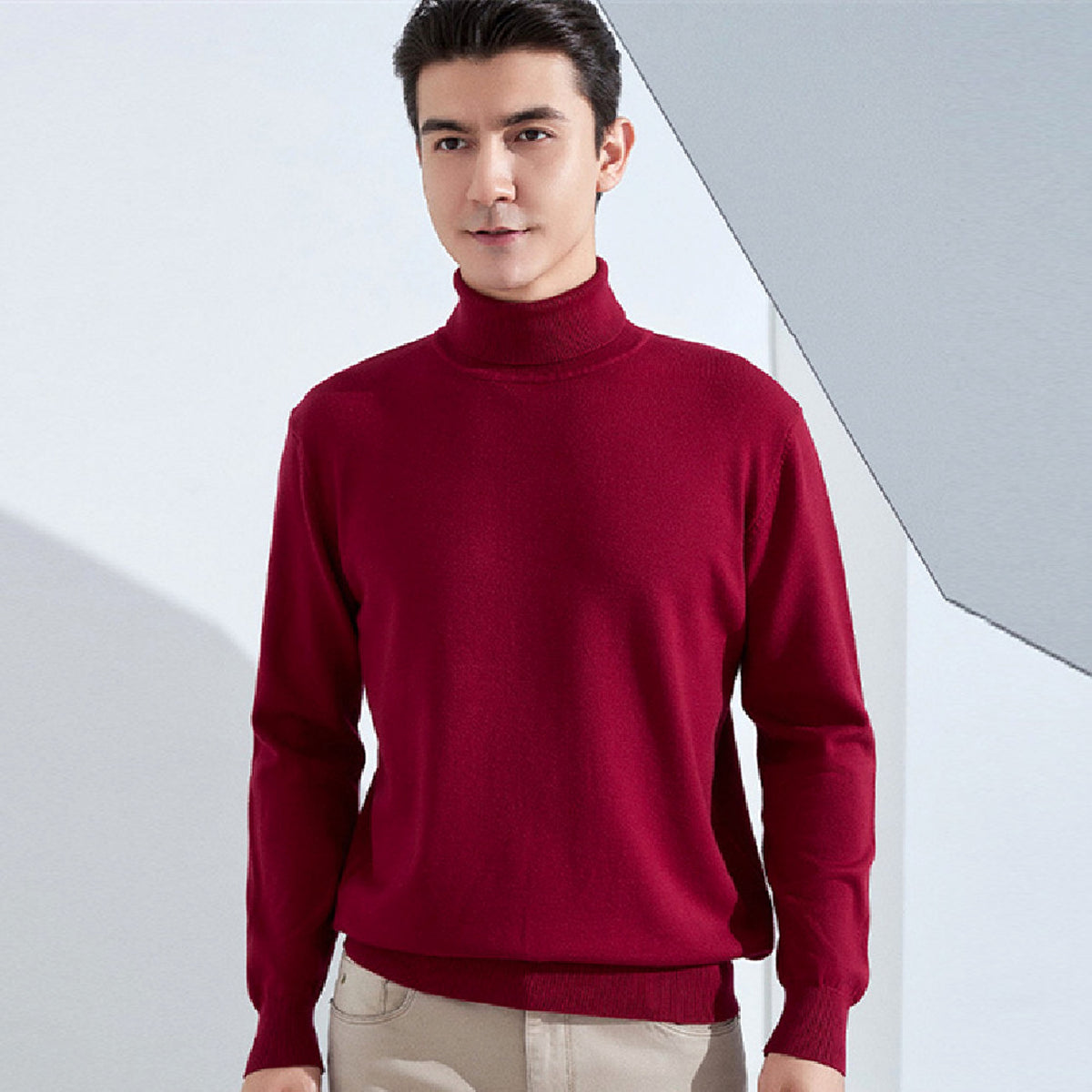 Turtleneck Sweater Men's Casual All-match Bottoming Shirt - enhanced image 6