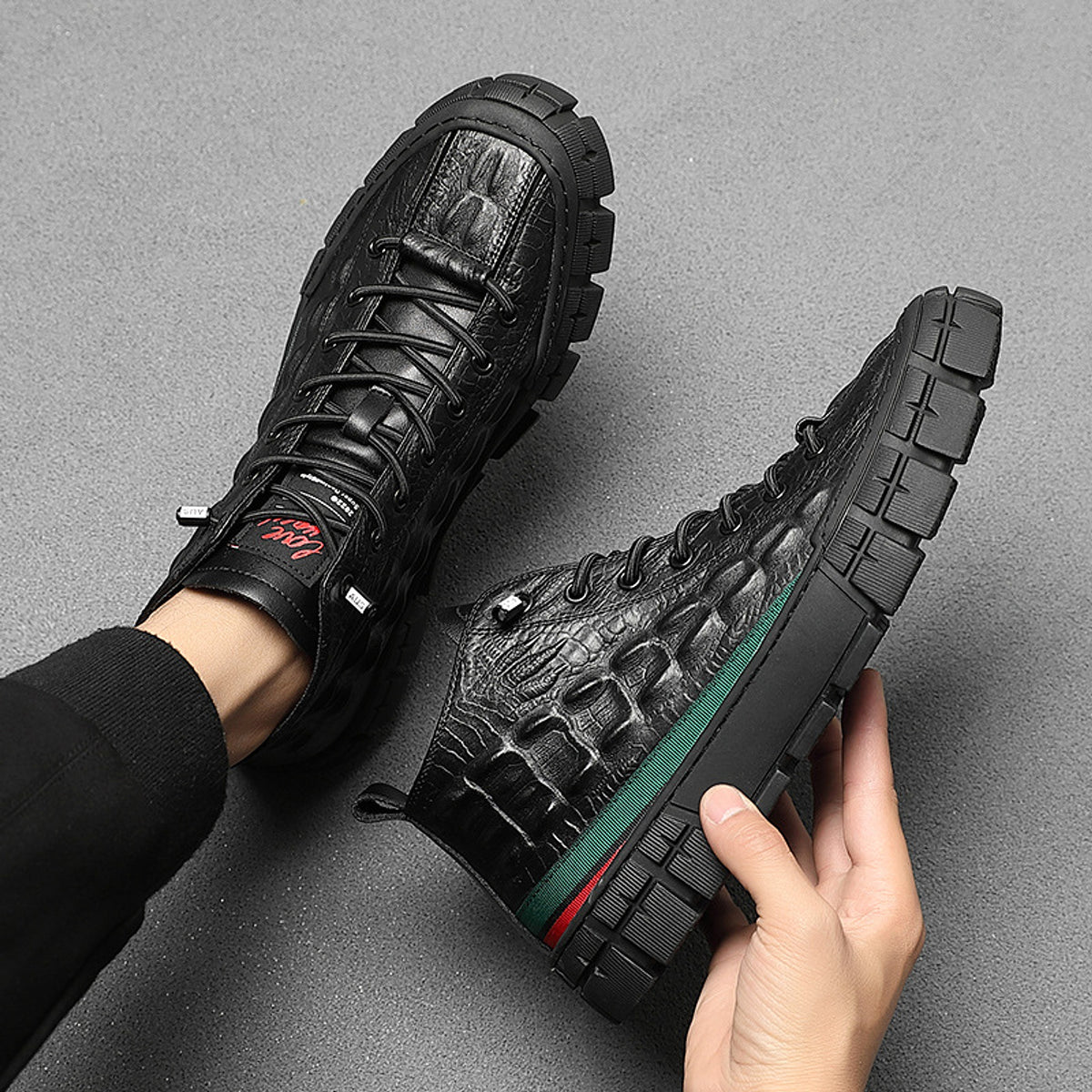 UrbanEdge™ – Men’s High-Top Leather Boots with Warm Lining - enhanced image 6