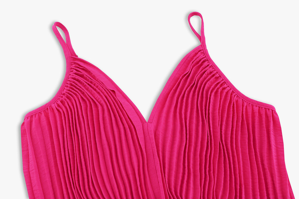 V-neck Suspender Pleated Jumpsuit Women - enhanced image 6