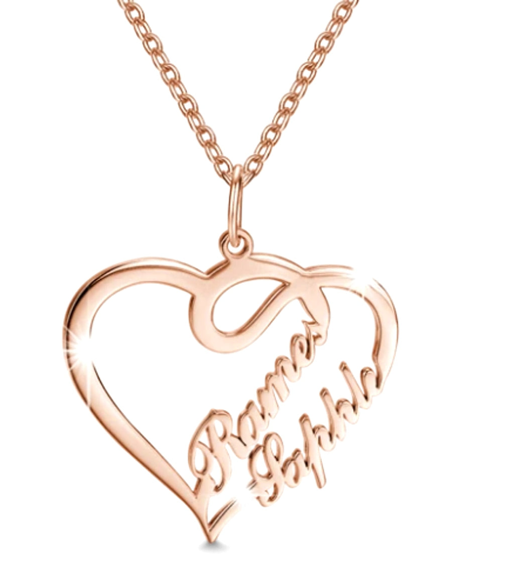 Valentine's Day Gift 925 Silver Personalized Custom Heart-shaped Letter Necklace Female - enhanced image 6