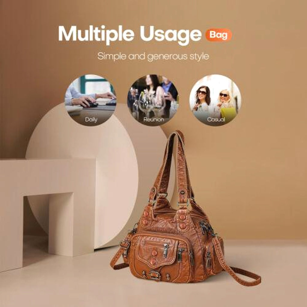 VALENZIA™ Vintage Leather Canvas Bag - enhanced image 6