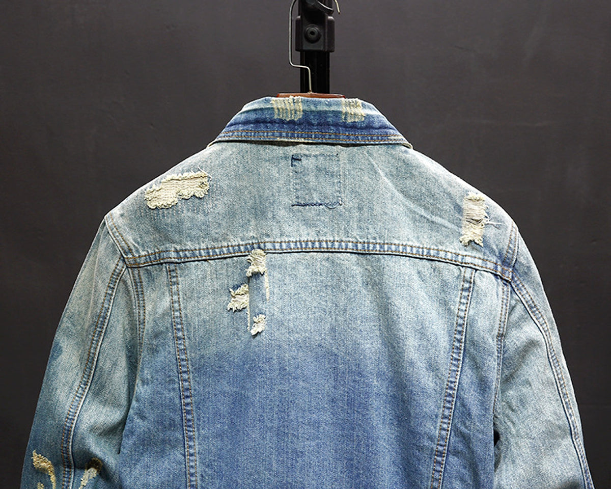A.1 Washed Denim Jacket Tops Outerwear Men - enhanced image 6
