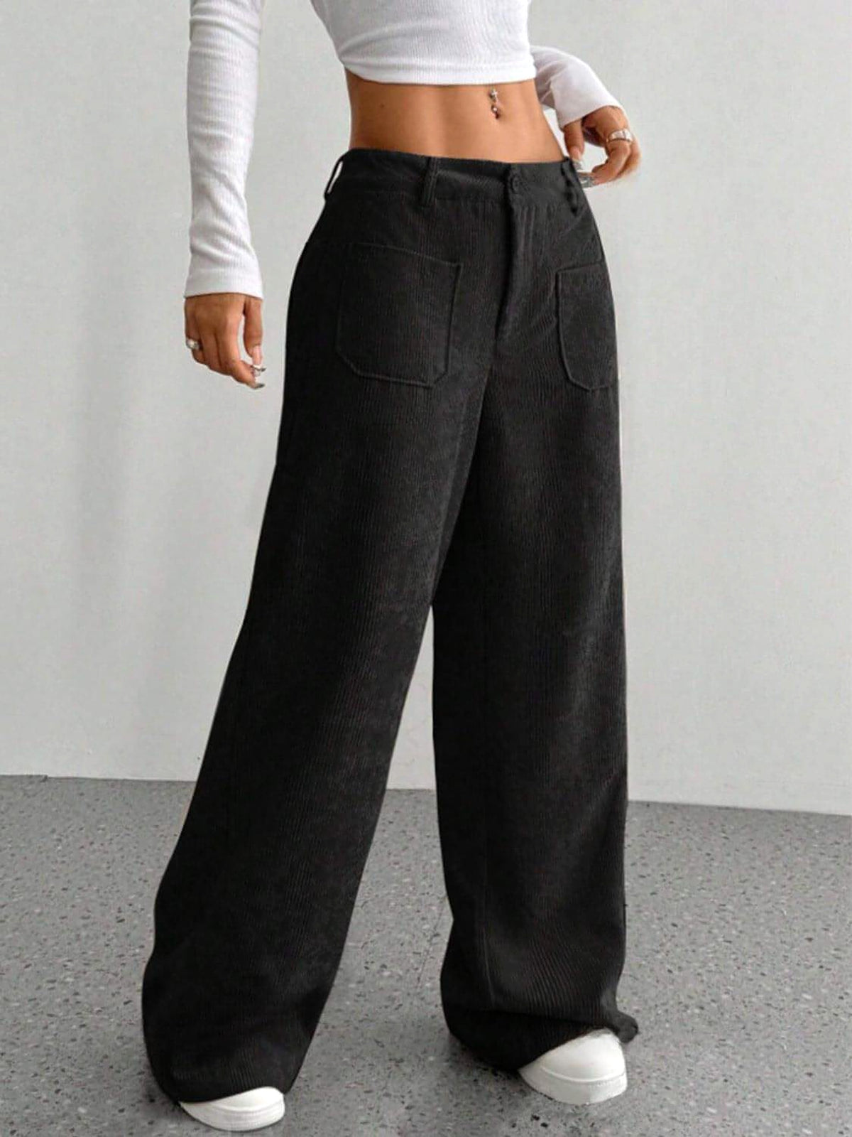 Wide Leg Pants with Pockets - enhanced image 6