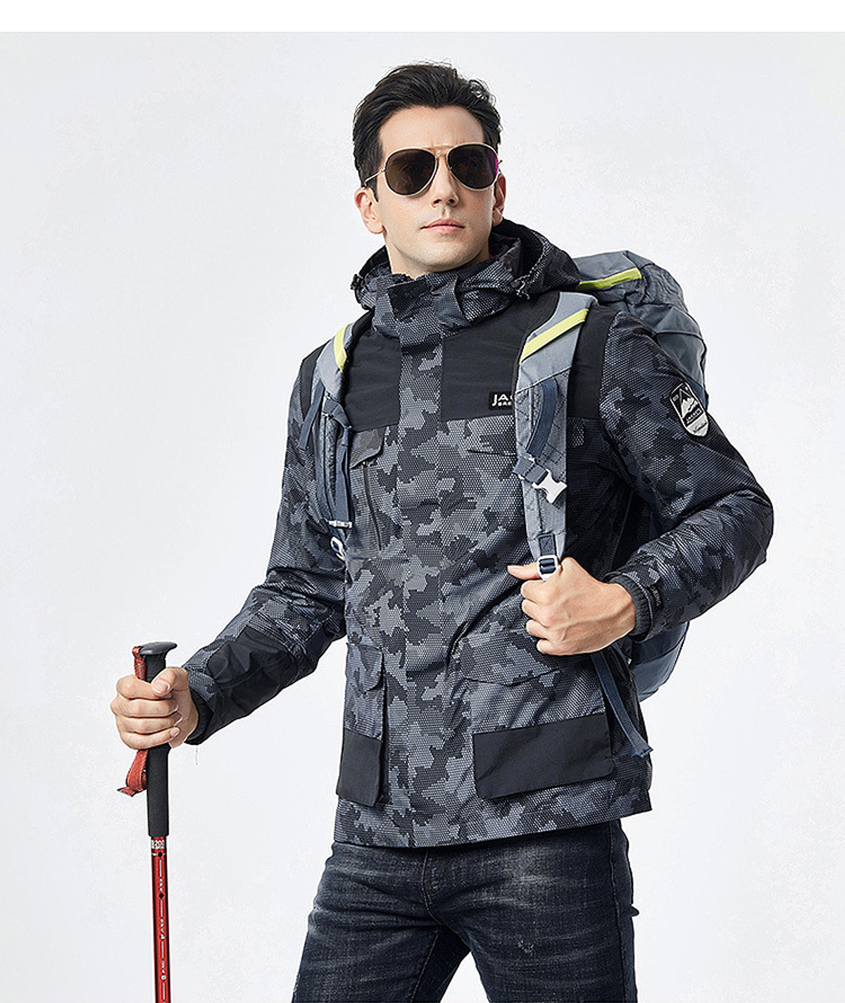 Winter Men Ski Jacket Waterproof Windproof Breathable Warm Softshell Long Sleeved Coat - enhanced image 6