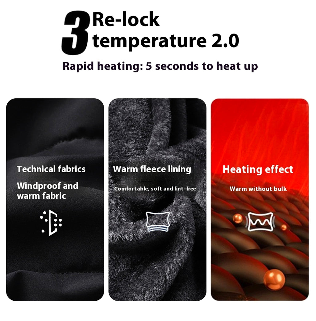 Winter Popular Middle-aged And Elderly Cotton Down Jacket Men Fleece-lined Thickened Hooded Warm Middle-aged And Elderly - enhanced image 6